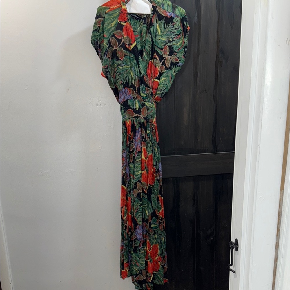 Together Vibrant Floral Wrap Maxi Dress